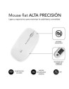 Ratón Inalámbrico Subblim Dual Flat, Batería recargable, Hasta 1600 DP
