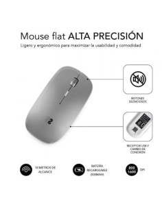 Ratón Inalámbrico Subblim Dual Flat, Batería recargable, Hasta 1600 DP 2