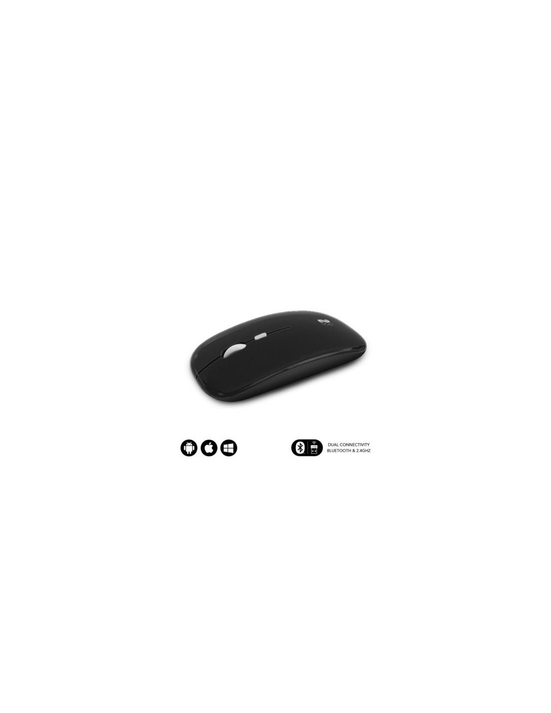 Ratón Inalámbrico Subblim Dual Flat, Batería recargable, Hasta 1600 DP
