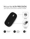 Ratón Inalámbrico Subblim Dual Flat, Batería recargable, Hasta 1600 DP