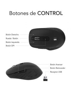 Ratón Ergonómico Inalámbrico Subblim Curve Ergo Dual Battery, Batería  2