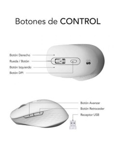 Ratón Ergonómico Inalámbrico Subblim Curve Ergo Dual Battery, Batería  2
