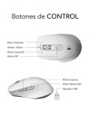 Ratón Ergonómico Inalámbrico Subblim Curve Ergo Dual Battery, Batería 