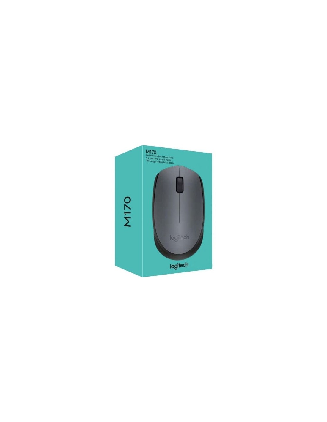 Ratón Inalámbrico Logitech M170, Hasta 1000 DPI, Gris
