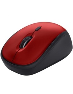 Ratón Mini Inalámbrico Trust Yvi+ Silent, Hasta 1600 DPI, Rojo