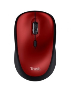 Ratón Mini Inalámbrico Trust Yvi+ Silent, Hasta 1600 DPI, Rojo 2