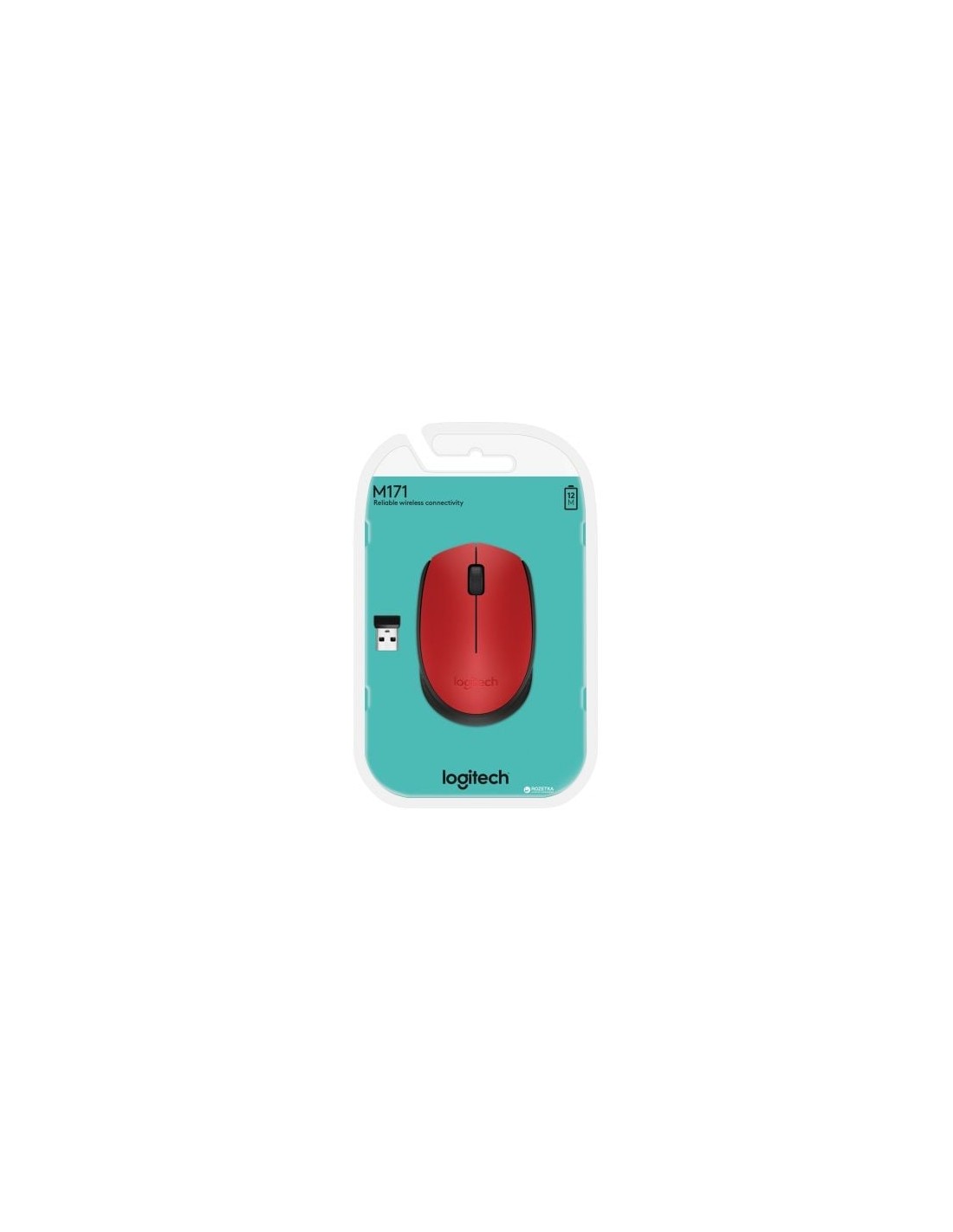 Ratón Inalámbrico Logitech M171, Hasta 1000 DPI, Rojo
