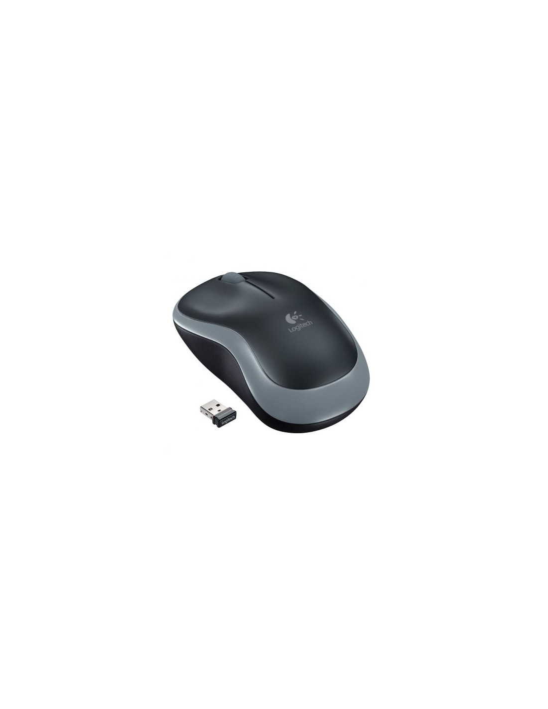 Ratón Inalámbrico Logitech M185, Hasta 1000 DPI, Gris