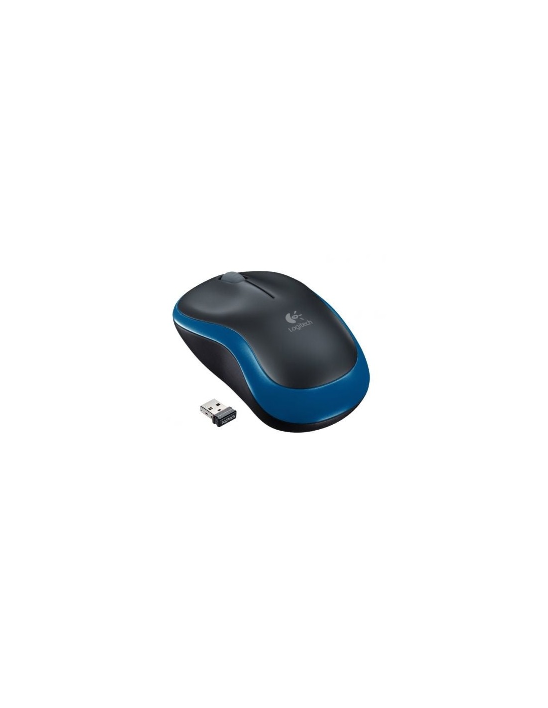 Ratón Inalámbrico Logitech M185, Hasta 1000 DPI, Azul