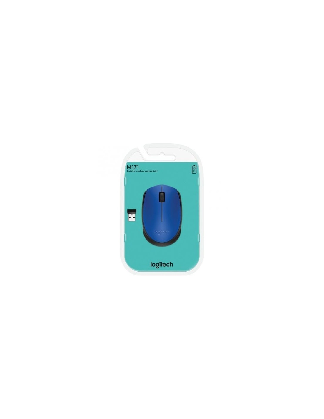 Ratón Inalámbrico Logitech M171, Hasta 1000 DPI, Azul