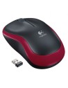 Ratón Inalámbrico Logitech M185, Hasta 1000 DPI, Rojo