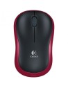 Ratón Inalámbrico Logitech M185, Hasta 1000 DPI, Rojo