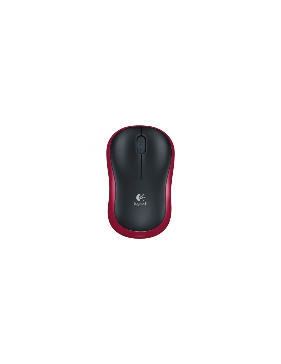Ratón Inalámbrico Logitech M185, Hasta 1000 DPI, Rojo