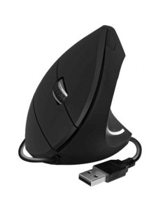 Ratón Vertical Subblim Glide Vertical Ergo Wired, Hasta 1600 DPI, Negr