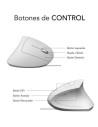 Ratón Vertical Subblim Glide Vertical Ergo Wired, Hasta 1600 DPI, Blan