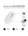 Ratón Inalámbrico Subblim LED Dual Flat, Batería recargable, Hasta 160