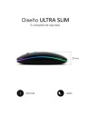 Ratón Inalámbrico Subblim LED Dual Flat, Batería recargable, Hasta 160