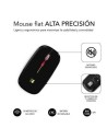 Ratón Inalámbrico Subblim LED Dual Flat, Batería recargable, Hasta 160