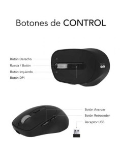 Ratón Ergonómico Inalámbrico Subblim Comfort Ergo Dual Battery, Baterí 2