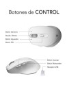 Ratón Ergonómico Inalámbrico Subblim Comfort Ergo Dual Battery, Baterí