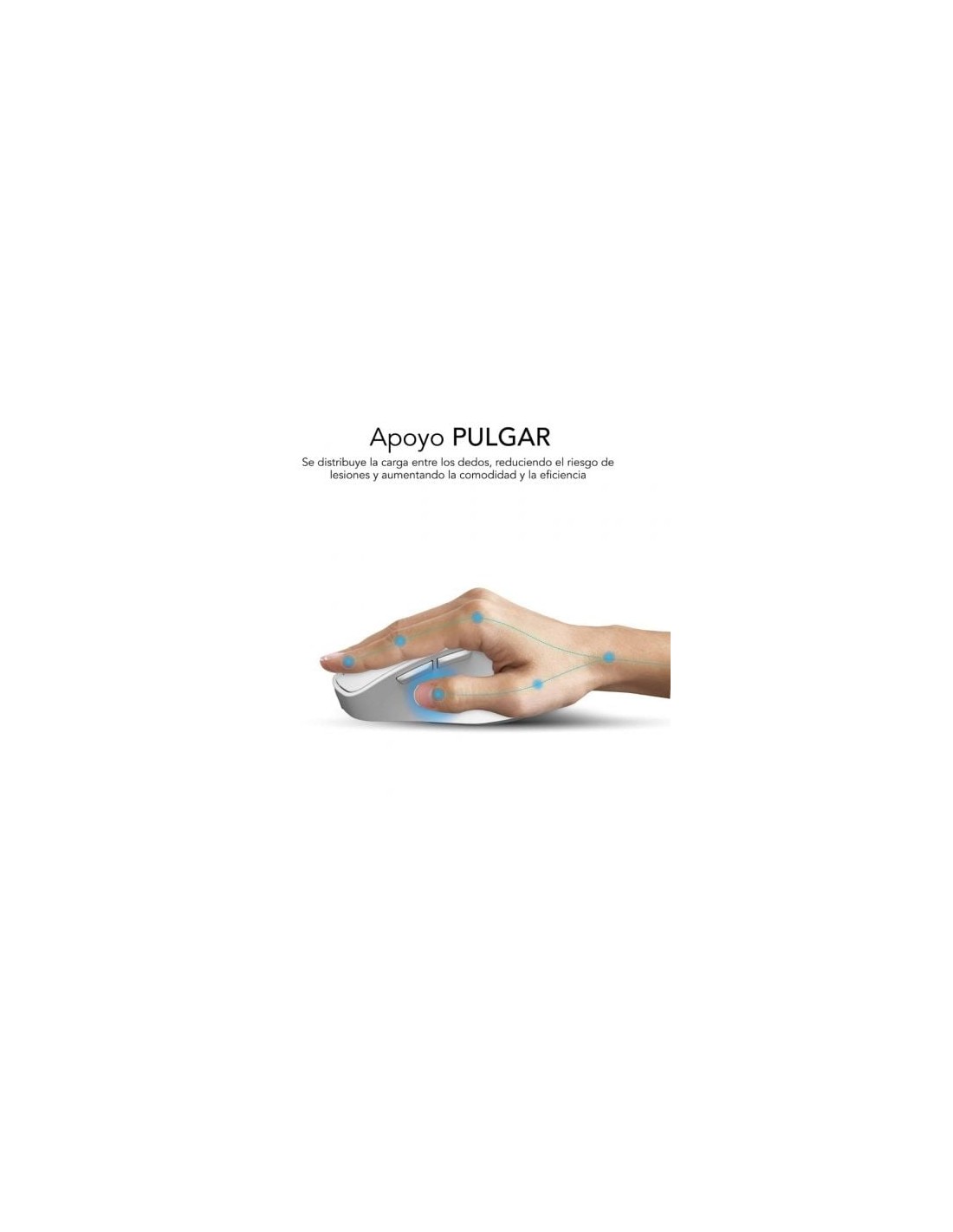 Ratón Ergonómico Inalámbrico Subblim Comfort Ergo Dual Battery, Baterí