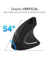 Ratón Vertical Inalámbrico Subblim Glide Vertical Ergo Dual Battery, B