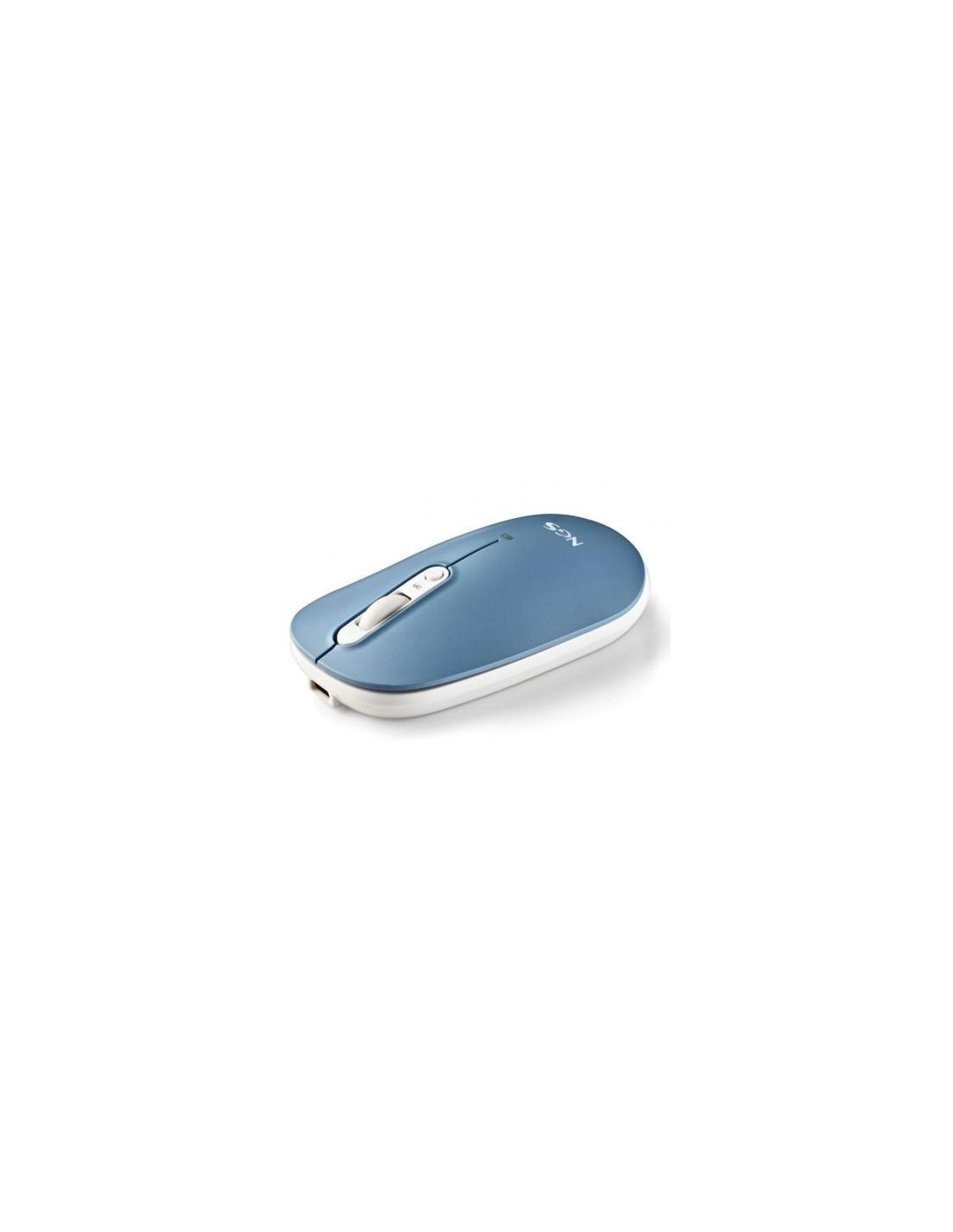 Ratón Inalámbrico NGS Shell-RB, Batería recargable, Hasta 1600 DPI, Az