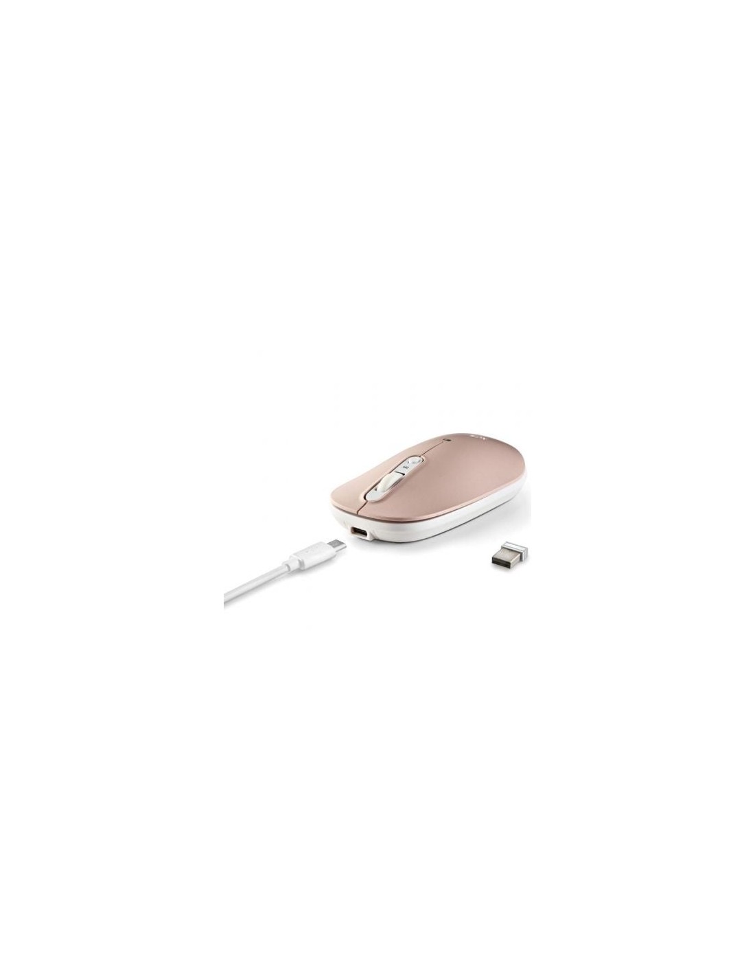 Ratón Inalámbrico NGS Shell-RB, Batería recargable, Hasta 1600 DPI, Az