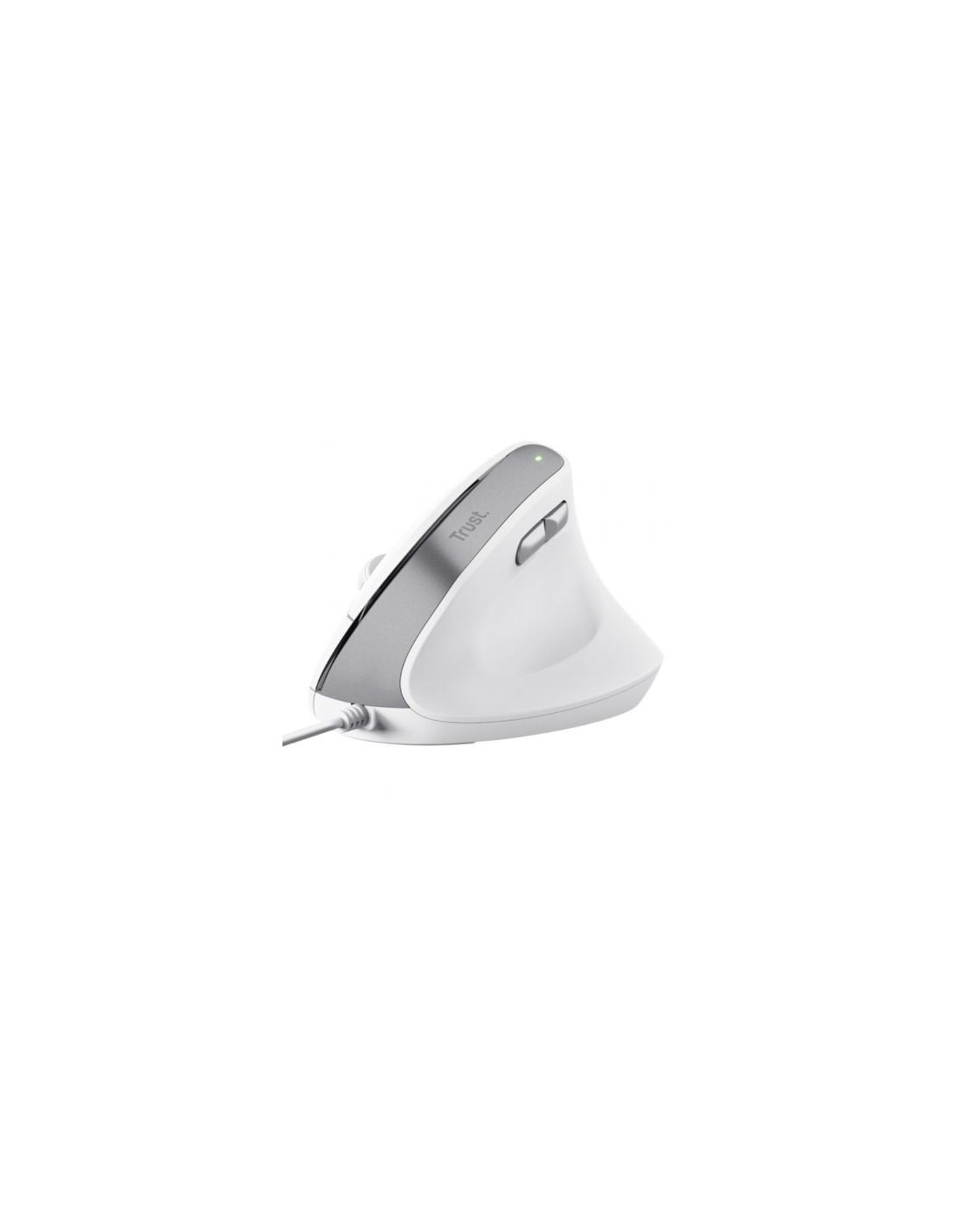 Ratón Vertical Trust Bayo II, Hasta 2400 DPI, Blanco | El Ocio Virtual