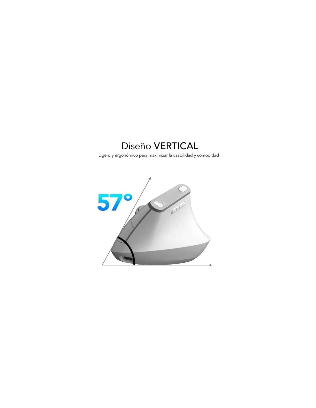 Ratón Vertical Inalámbrico Subblim Nature Vertical Ergo Dual Battery, 