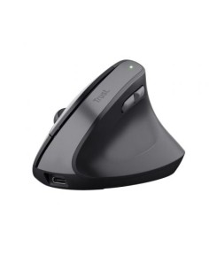 Ratón Vertical Inalámbrico Trust Bayo II, Batería recargable, Hasta 24