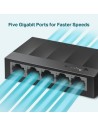 Switch TP-Link LS1005G 5 puertos, RJ-45 10/100/1000 | El Ocio Virtual
