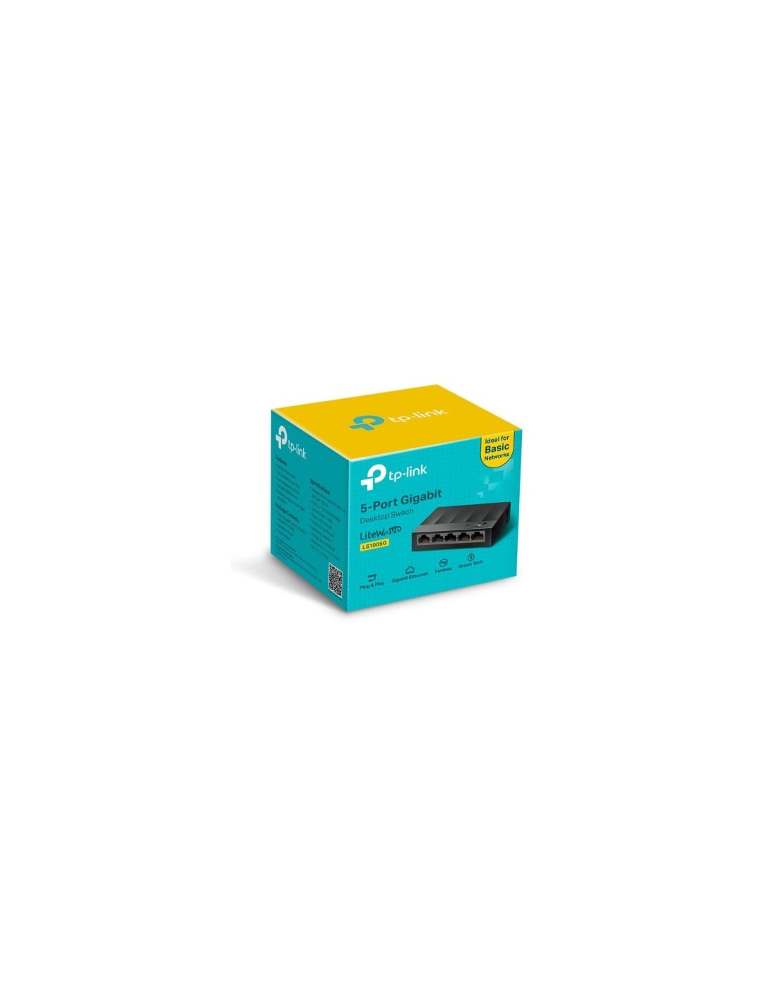 Switch TP-Link LS1005G 5 puertos, RJ-45 10/100/1000 | El Ocio Virtual