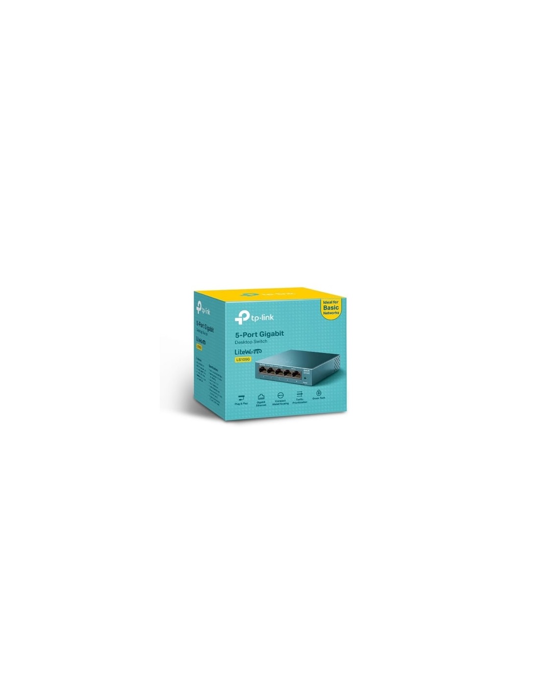 Switch TP-Link LS105G 5 puertos, RJ-45 10/100/1000 | El Ocio Virtual