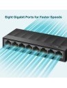 Switch TP-Link LS1008G 8 puertos, RJ-45 10/100/1000 | El Ocio Virtual