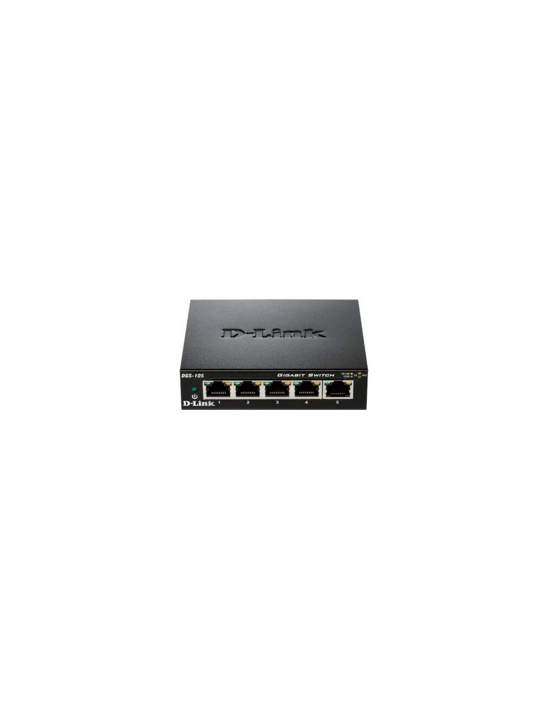 Switch D-Link DGS-105 5 puertos, RJ-45 10/100/1000 | El Ocio Virtual
