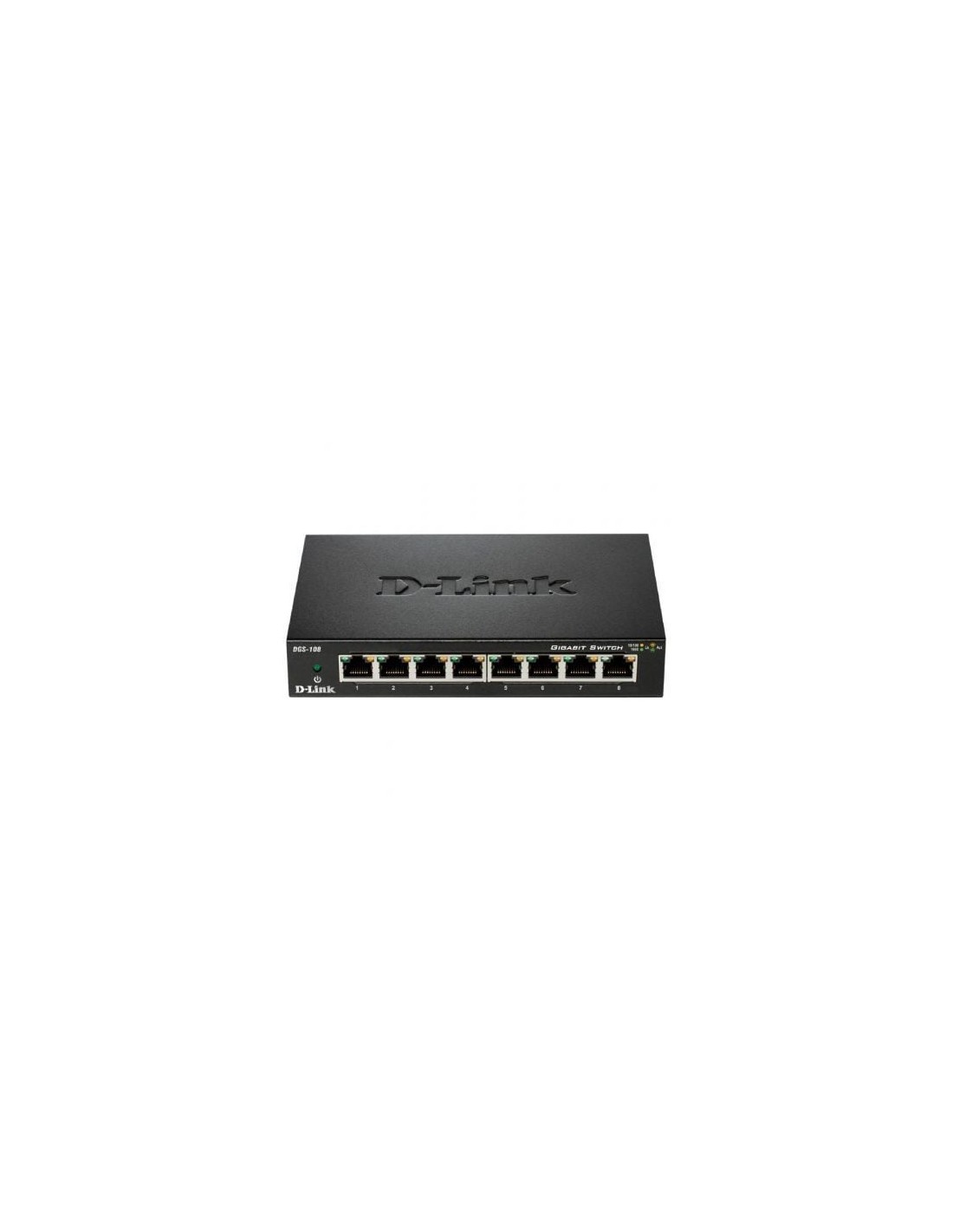 Switch D-Link DGS-108 8 puertos, RJ-45 10/100/1000 | El Ocio Virtual