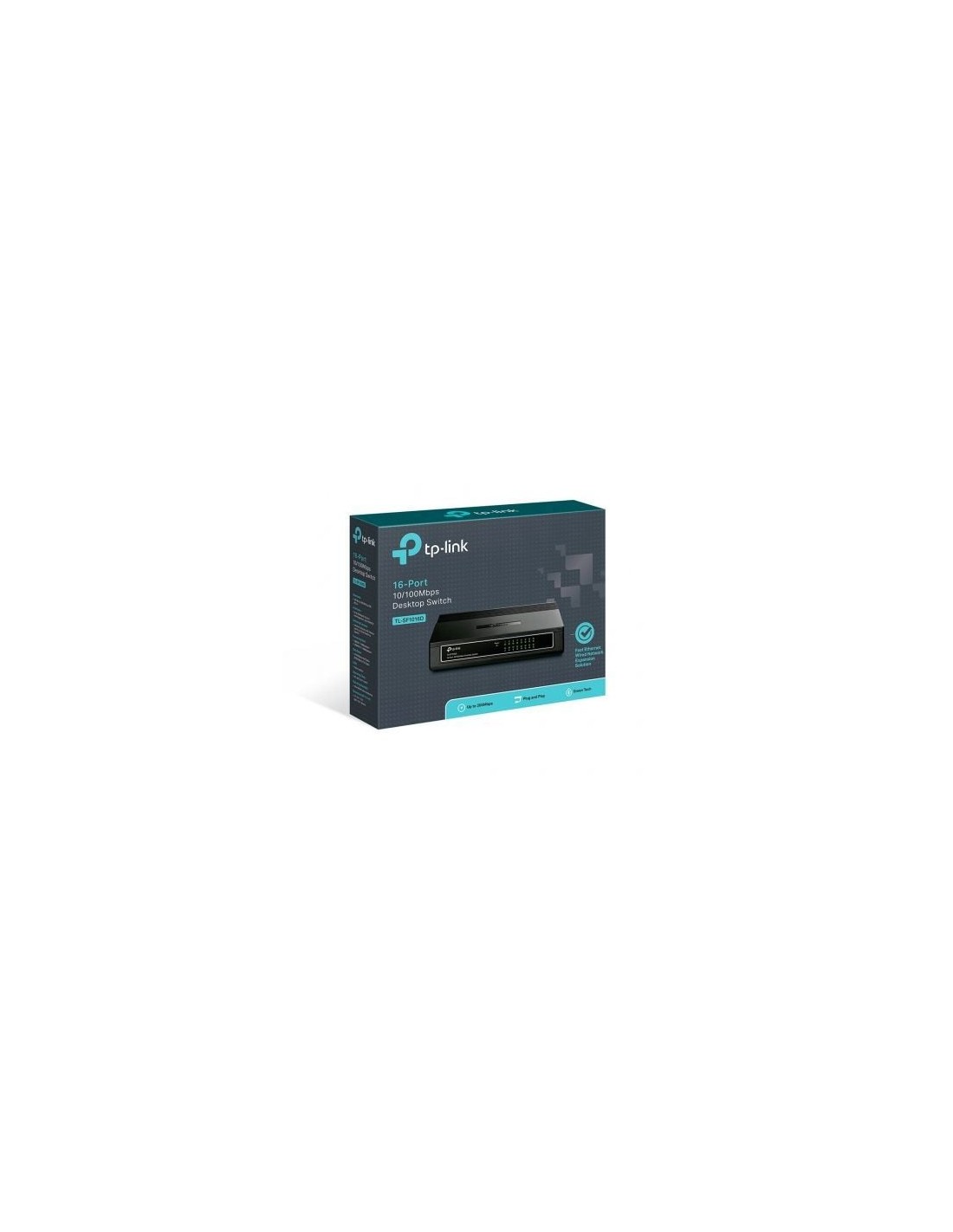 Switch TP-Link TL-SF1016D 16 puertos, RJ-45 10/100 | El Ocio Virtual