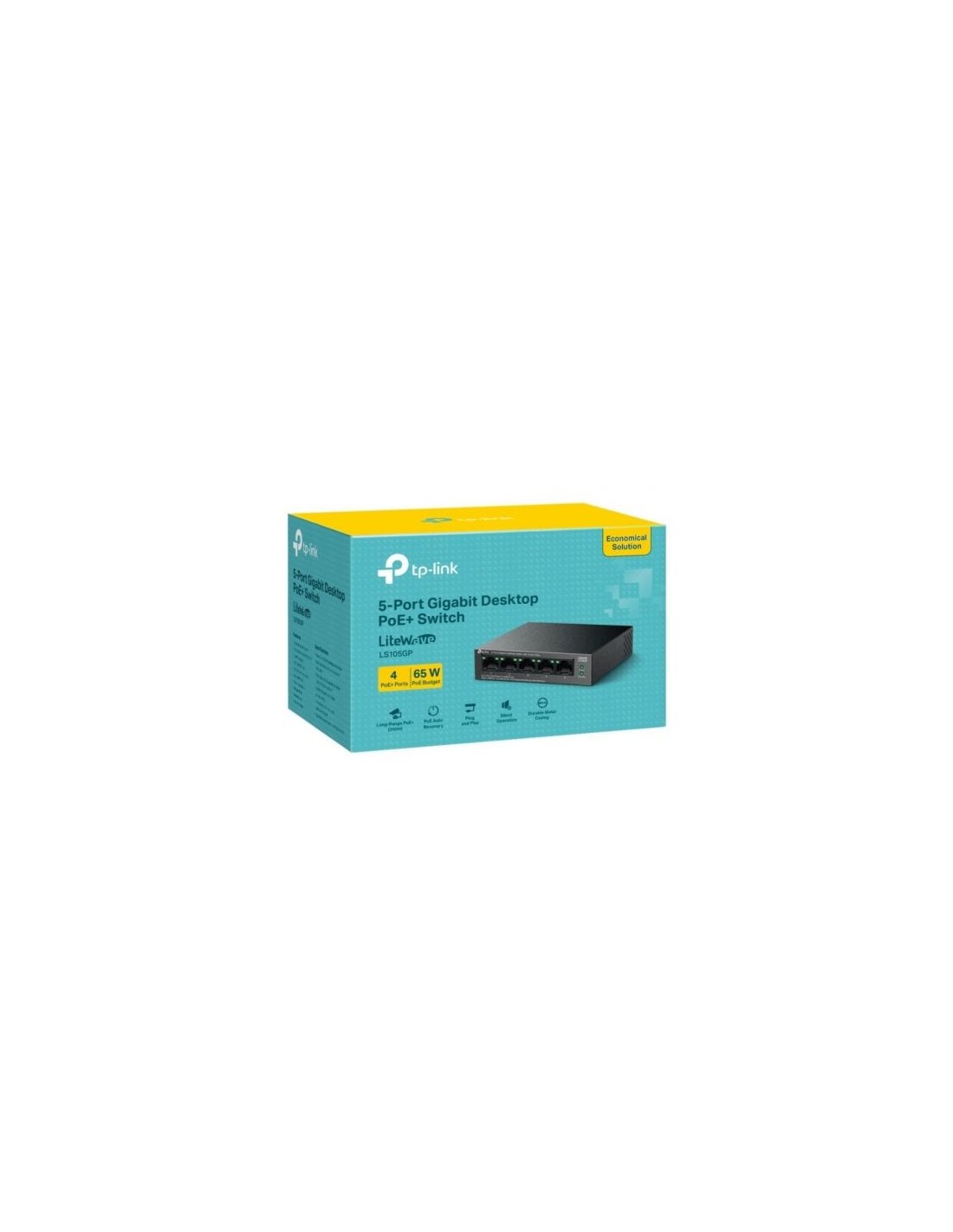 Switch TP-Link LS105GP 5 puertos, RJ-45 10/100/1000 PoE+