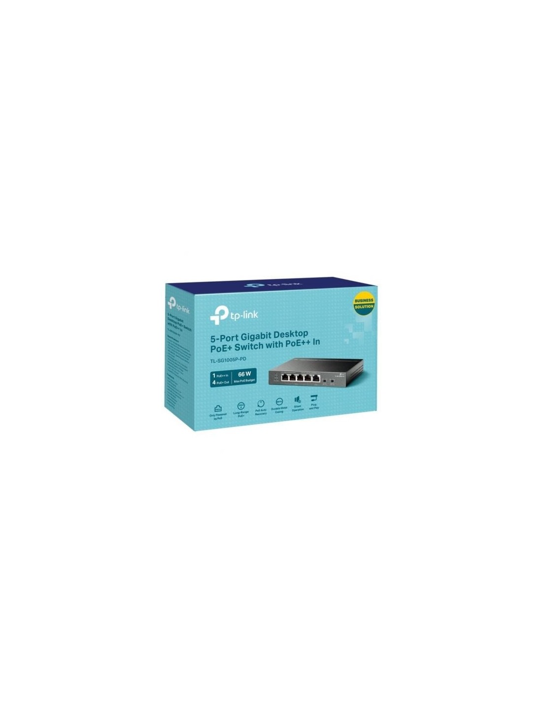 Switch TP-Link TL-SG1005P-PD 5 puertos, RJ-45 2.5 Gbps PoE