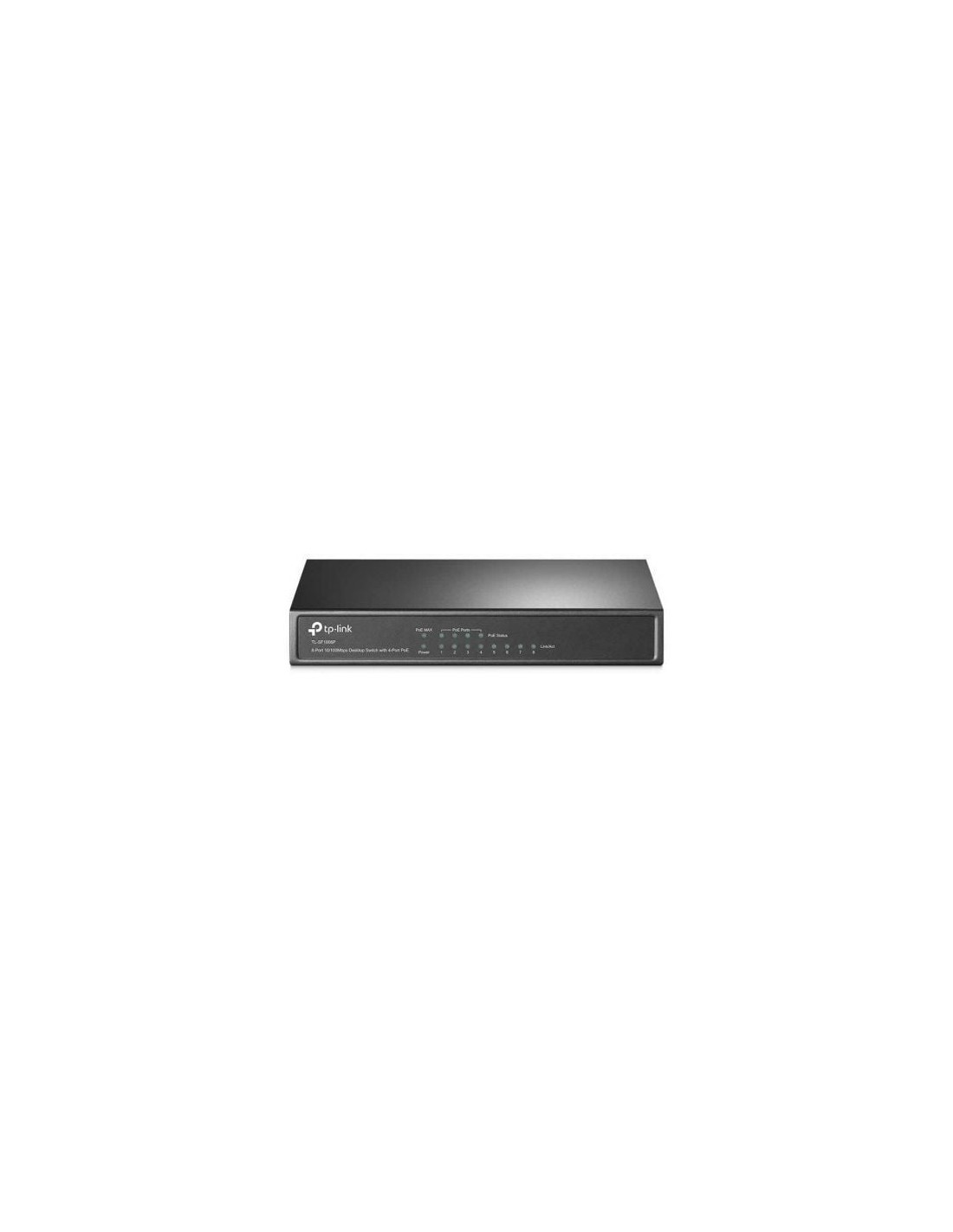 Switch TP-Link SF1008P 8 puertos, RJ-45 10/100 PoE | El Ocio Virtual