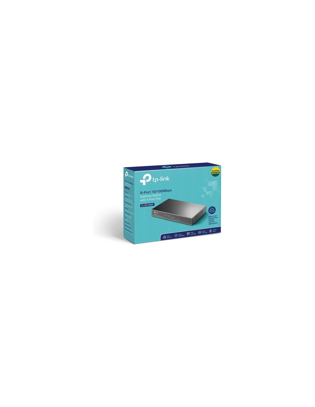 Switch TP-Link SF1008P 8 puertos, RJ-45 10/100 PoE | El Ocio Virtual
