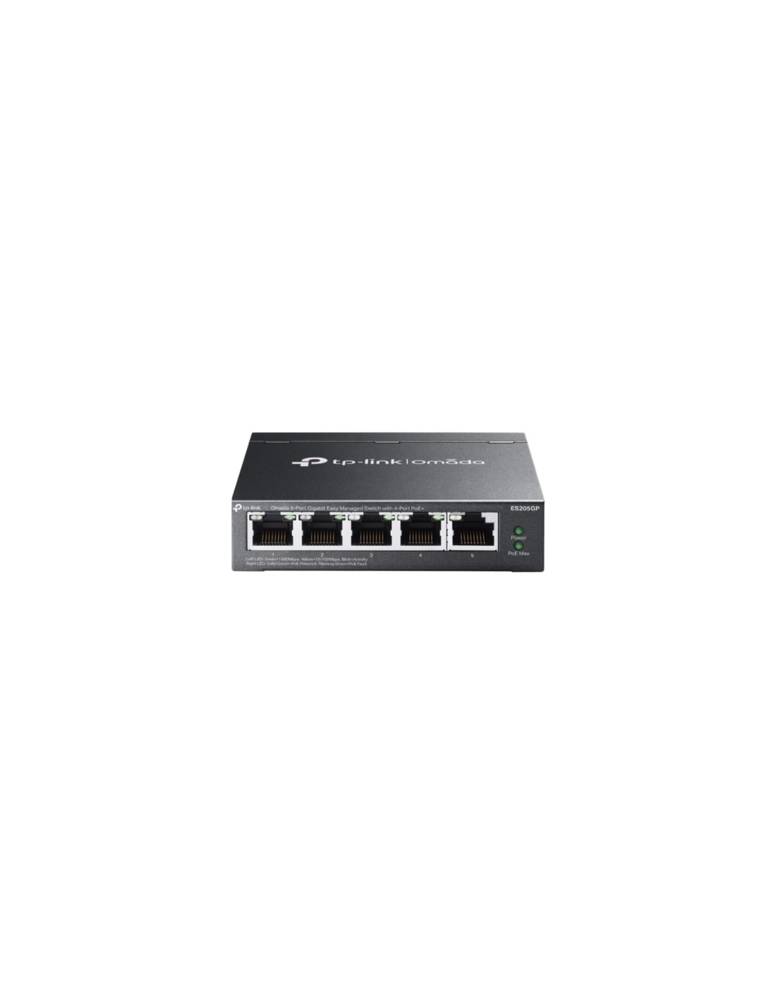Switch TP-Link Omada ES205GP 5 puertos, RJ-45 10/100/1000, PoE+