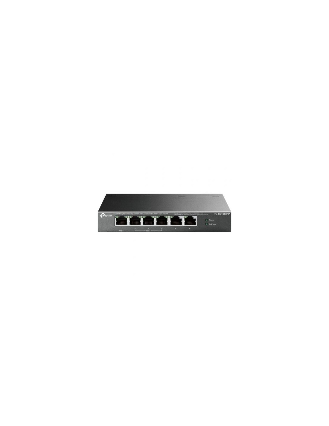 Switch TP-Link TL-SG1006PP 6 puertos, RJ-45 10/100/1000, PoE++