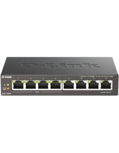 Switch D-Link DGS-1008P 8 puertos, RJ-45 Gigabit 10/100/1000, PoE 2