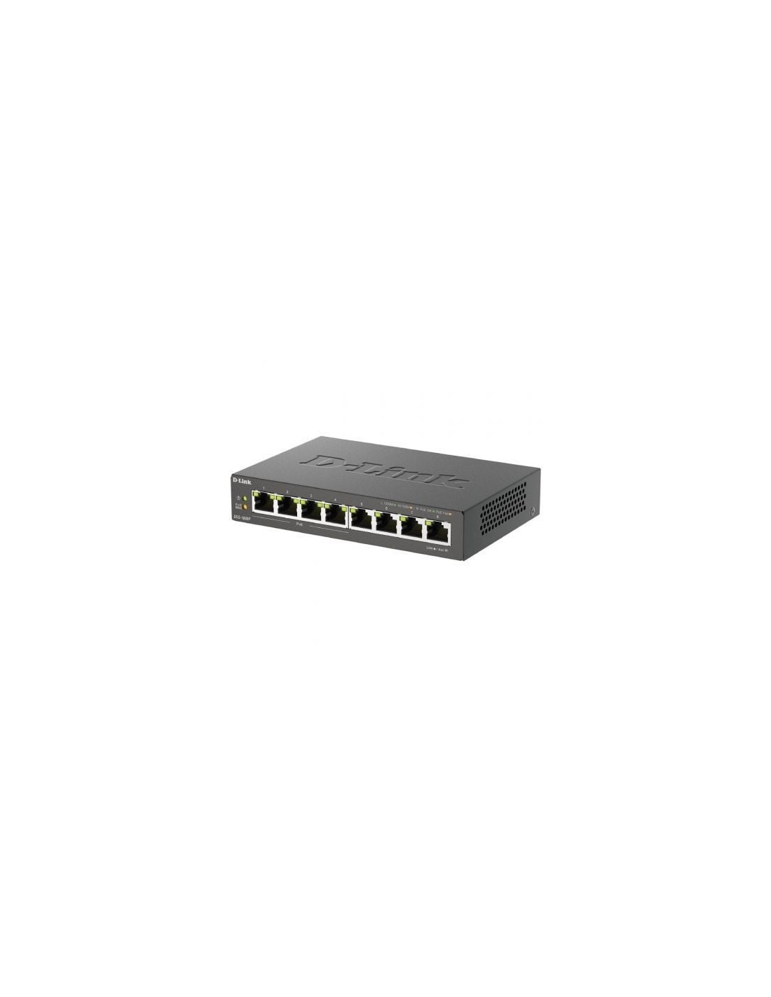 Switch D-Link DGS-1008P 8 puertos, RJ-45 Gigabit 10/100/1000, PoE