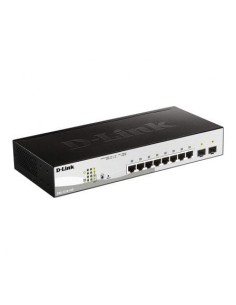 Switch D-Link DGS-1210-10P 10 puertos, RJ-45 Gigabit 10/100/1000 PoE,  2