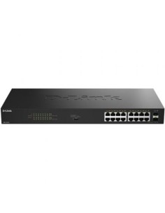 Switch D-Link DGS-1018P/E, 18 puertos, RJ-45 Gigabit 10/100/1000 PoE, 