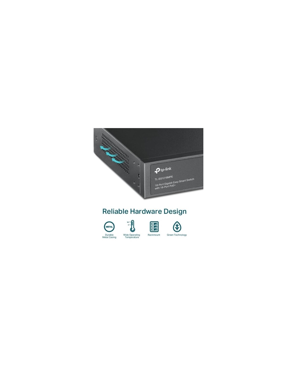 Switch TP-Link Easy Smart TL-SG1218MPE 20 puertos, RJ-45 10/100/1000 P