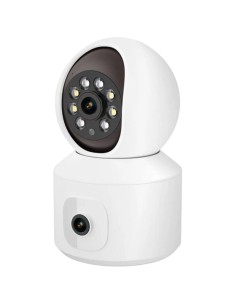 Cámara de vigilancia Escam QF010 2+2 MP Blanco WiFi visión nocturna a 